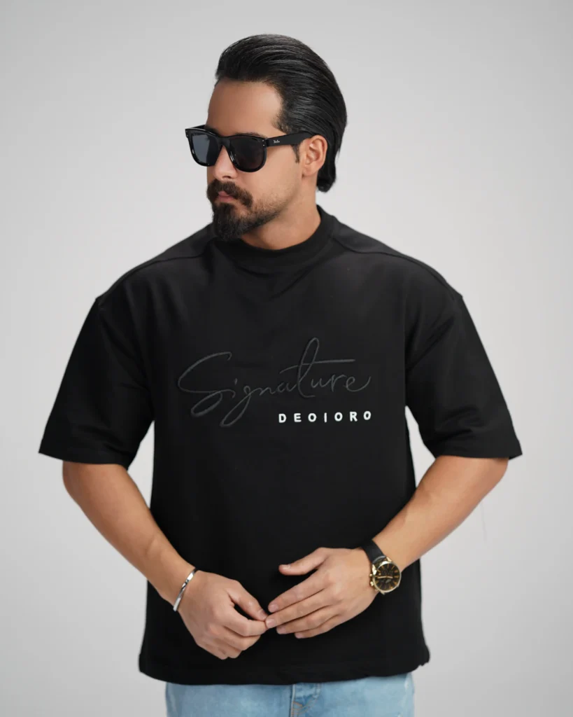 تیشرت مردانه طرح Signature Deoiro